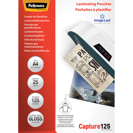 Fellowes® Laminierfolie ImageLast&trade; Capture 125 214 x 310 mm (B x H) DIN A4 Produktbild pa_produktabbildung_1 XL