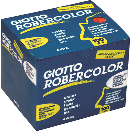 Rote Tafelkreide in einer blauen Verpackung mit dem Aufdruck "Giotto Robercolor".