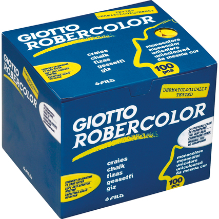 Gelbe Tafelkreide in einer blauen Verpackung mit der Aufschrift "GIOTTO ROBERCOLOR".