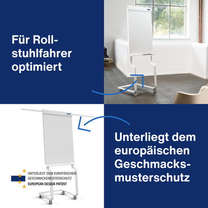 magnetoplan® Mobiles Flipchart Design Evolution Plus Produktbild pa_ohnedeko_2 XL