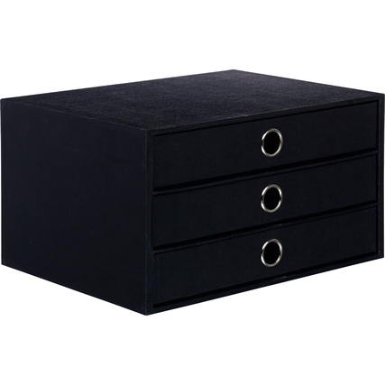 S.O.H.O. Schubladenbox exklusiv 3 Schubladen schwarz Produktbild pa_produktabbildung_1 XL