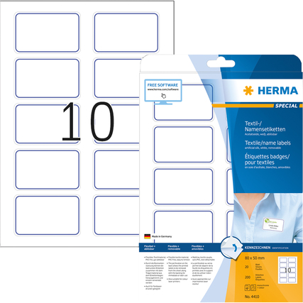 HERMA Namensetikett SPECIAL 80 x 50 mm (B x H) blau Produktbild pa_produktabbildung_1 XL