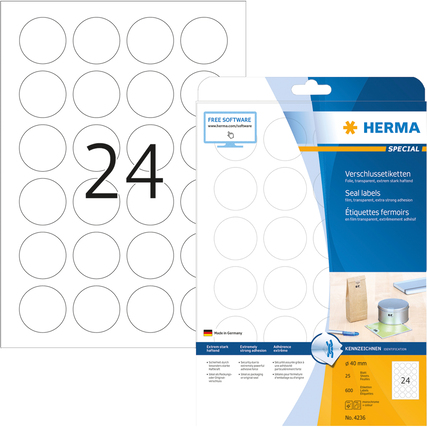 HERMA Sicherheitsetikett SPECIAL 40 mm Produktbild pa_produktabbildung_1 XL