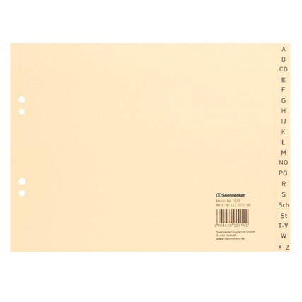 Soennecken A-Z Register 24 x 18 cm (B x H) Produktbild pa_produktabbildung_1 XL