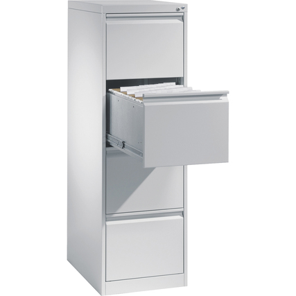 Hängeregistraturschrank mit geöffnetem Schubladenfach, ohne Dekoration oder Zubehör.
