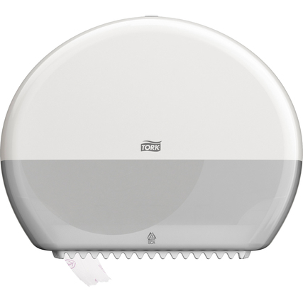 Tork Toilettenpapierspender Elevation T2 Tork Toilettenpapier Mini Advanced 120280, 120377, Mini Premium 110253, 110255 Großrolle 34,5 x 27,5 x 13,2 cm (B x H x T) Kunststoff weiß