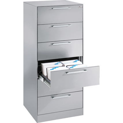 C+P Karteischrank Asisto 562 x 1.298 x 600 mm (B x H x T) DIN A5 quer lichtgrau Produktbild pa_anwendungsbeispiel_1 XL