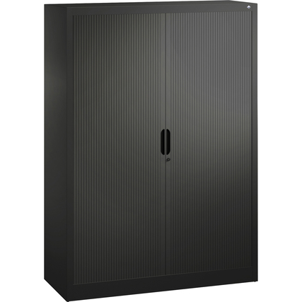 C+P Rollladenschrank Omnispace 1.200 x 1.660 x 420 mm (B x H x T) 4 Ordnerhöhen schwarzgrau Produktbild pa_produktabbildung_1 XL