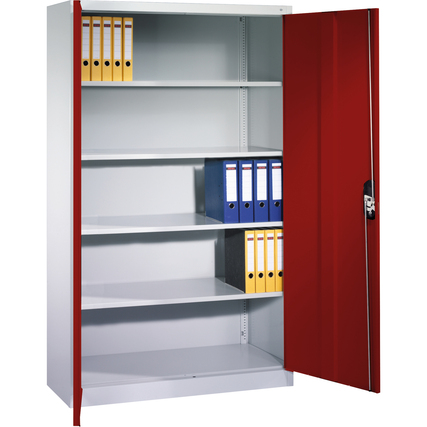 C+P Flügeltürenschrank Acurado 5 Ordnerhöhen 1.200 x 1.950 x 400 mm (B x H x T) lichtgrau clowngrün Produktbild pa_produktabbildung_2 XL