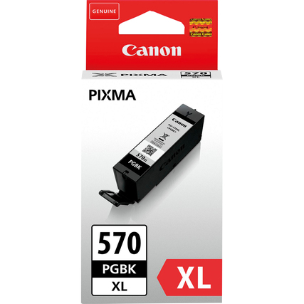 Schwarze Canon Tintenpatrone PGI-570XL PGBK in Produktverpackung.