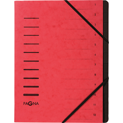 PAGNA Ordnungsmappe 12 Fächer rot Produktbild pa_produktabbildung_1 XL