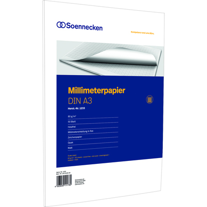 Soennecken Millimeterpapierblock DIN A3 Produktbild pa_produktabbildung_1 XL