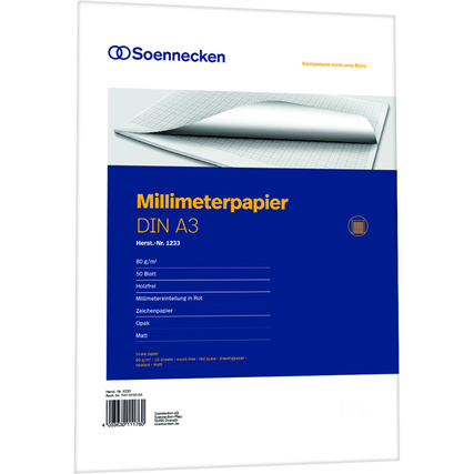 Soennecken Millimeterpapierblock DIN A3 Produktbild pa_produktabbildung_2 XL
