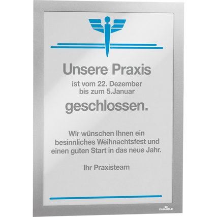 DURABLE Magnetrahmen DURAFRAME® DIN A4 2 St./Pack. silber Produktbild pa_ohnedeko_3 XL