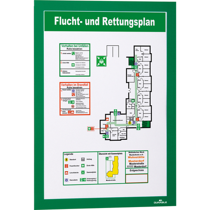 DURABLE Magnetrahmen DURAFRAME® DIN A4 2 St./Pack. grün Produktbild pa_ohnedeko_2 XL