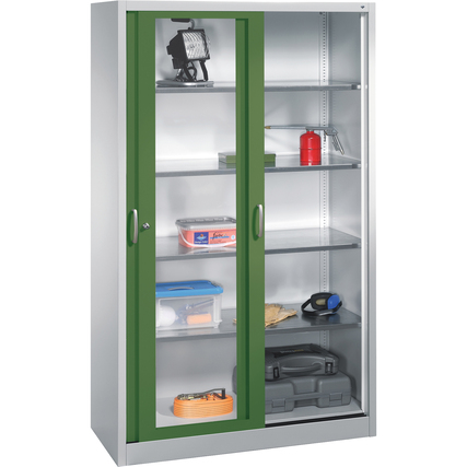 C+P Werkzeugschrank Acurado mit Sichtfenster 1.200 x 1.950 x 500 mm (B x H x T) resedagrün Produktbild pa_anwendungsbeispiel_1 XL