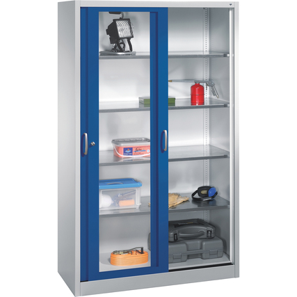 C+P Werkzeugschrank Acurado mit Sichtfenster 1.200 x 1.950 x 500 mm (B x H x T) enzianblau Produktbild pa_anwendungsbeispiel_1 XL