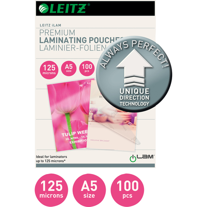 Leitz Laminierfolie iLAM DIN A5 125µm glänzend 100 St./Pack.