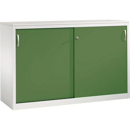 C+P Schiebetürenschrank Acurado 2 x 2 Ordnerhöhen 1.600 x 1.000 x 500 mm (B x H x T) resedagrün Produktbild pa_produktabbildung_1 XL