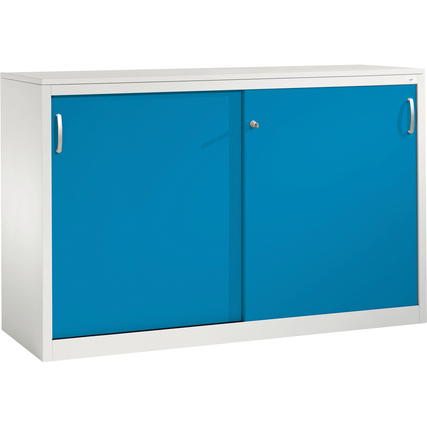 C+P Schiebetürenschrank Acurado 2 x 2 Ordnerhöhen 1.600 x 1.000 x 500 mm (B x H x T) lichtblau Produktbild pa_produktabbildung_1 XL