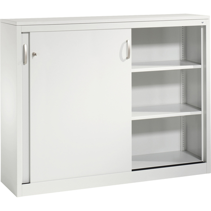 C+P Schiebetürenschrank Acurado 2 x 3 Ordnerhöhen 1.600 x 1.200 x 400 mm (B x H x T) lichtgrau Produktbild pa_produktabbildung_1 XL