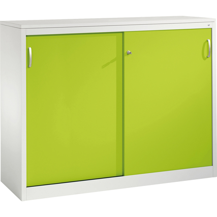 C+P Schiebetürenschrank Acurado 2 x 3 Ordnerhöhen 1.600 x 1.200 x 500 mm (B x H x T) clowngrün Produktbild pa_produktabbildung_1 XL