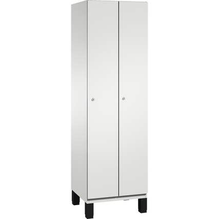 C+P Kleiderspind Cambio mit Standfuß 600 x 1.980 x 525 mm (B x H x T) 2 Abteile lichtgrau lichtgrau Produktbild pa_produktabbildung_1 XL