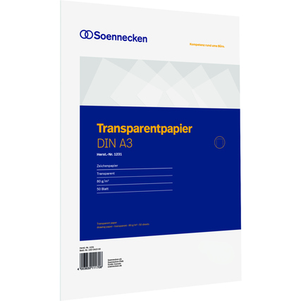 Soennecken Transparentpapier DIN A3 Produktbild pa_produktabbildung_1 XL