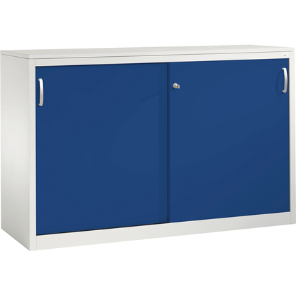 C+P Schiebetürenschrank Acurado 2 x 2 Ordnerhöhen 1.600 x 1.000 x 500 mm (B x H x T) enzianblau Produktbild pa_produktabbildung_1 XL