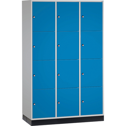 C+P Schließfachschrank Intro XL mit Sockel 1.220 x 1.950 x 600 mm (B x H T) 12 Fächer lichtblau Produktbild pa_produktabbildung_1 XL