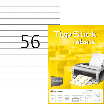 Universaletikett TopStick 52,5 x 21,2 mm (B x H) Produktbild pa_produktabbildung_1 XL