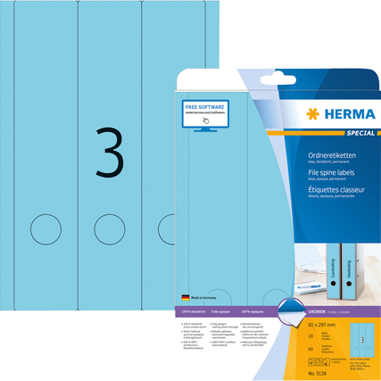 HERMA Ordnerrückenetikett blau Produktbild pa_produktabbildung_1 XL