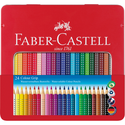 Faber-Castell Buntstift Colour GRIP Metalletui 24 St./Pack. Produktbild pa_produktabbildung_1 XL