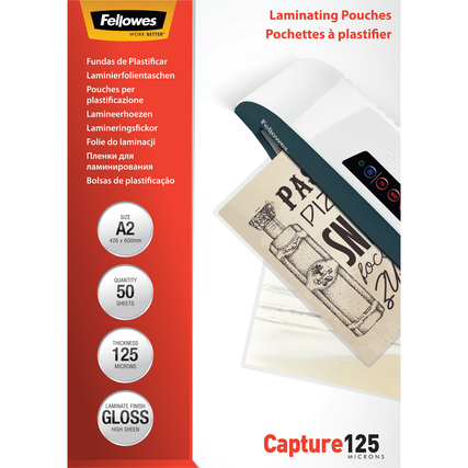 Fellowes® Laminierfolie Capture 125 DIN A2 Produktbild pa_produktabbildung_1 XL
