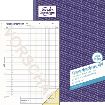 Avery Zweckform Kassenabrechnung 428 Produktbild pa_produktabbildung_1 XL