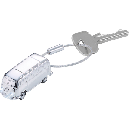 Schlüsselanhänger in Form eines VW Bulli T1 mit integriertem Licht.