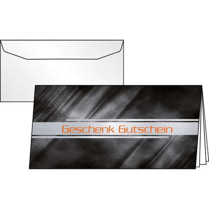 SIGEL Faltkarte Gutscheinkarte DIN lang 220g/m² farbig Grip 10 St./Pack.