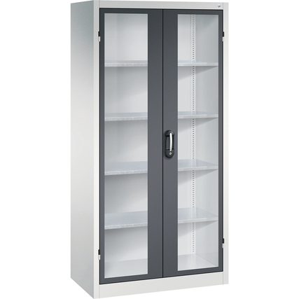 C+P Werkzeugschrank Serie 89 mit Sichtfenster 930 x 1.950 x 600 mm (B x H x T) schwarzgrau Produktbild pa_produktabbildung_1 XL