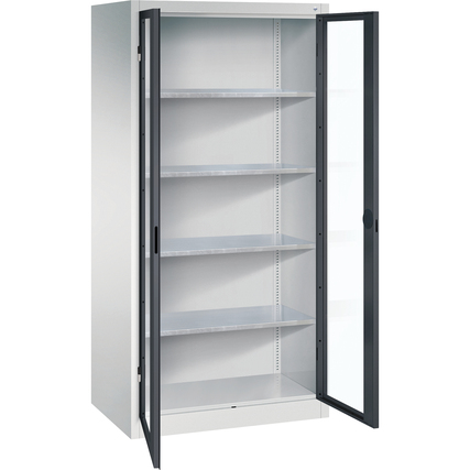 C+P Werkzeugschrank Serie 89 mit Sichtfenster 930 x 1.950 x 600 mm (B x H x T) schwarzgrau Produktbild pa_produktabbildung_2 XL