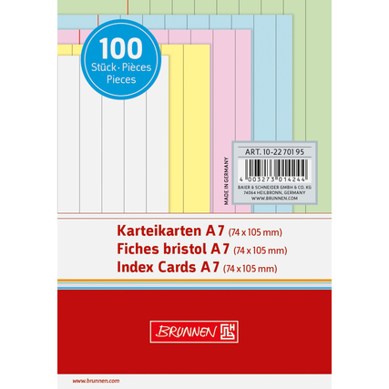 BRUNNEN Karteikarte DIN A7 quer Produktbild pa_produktabbildung_2 XL