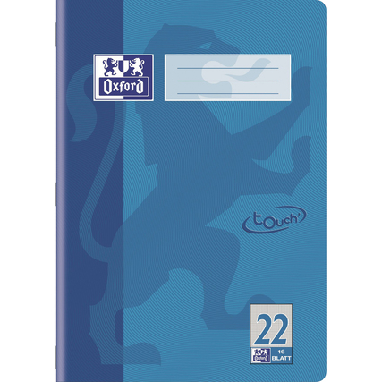 Oxford Schulheft Touch DIN A4 kariert 22 16 Bl.