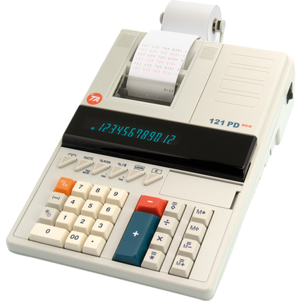 Triumph-Adler Tischrechner 121 PD Eco schwarz/rot 217 x 90 x 325 mm (B x H x T) Netzbetrieb weiß