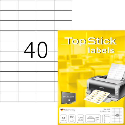 Universaletikett TopStick 52,5 x 29,7 mm (B x H) Produktbild pa_produktabbildung_1 XL