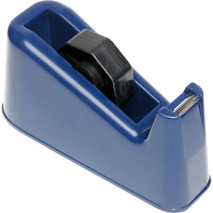 Tischabroller in blauer Farbe mit gezacktem Messer zur präzisen Klebeband-Schneidung.