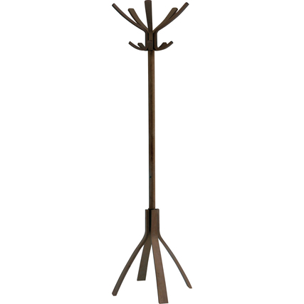 ALBA Garderobenständer Cafe 47 x 179 cm (Ø x H) Holz dunkelbraun
