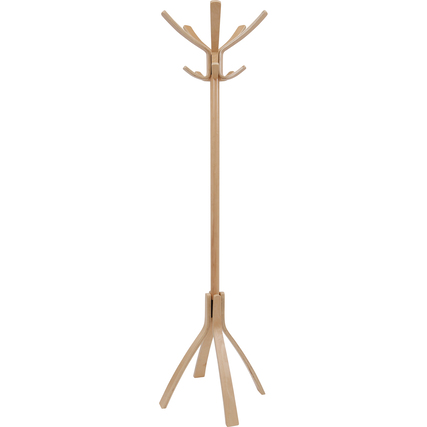 ALBA Garderobenständer Cafe 47 x 179 cm (Ø x H) Holz hellbraun