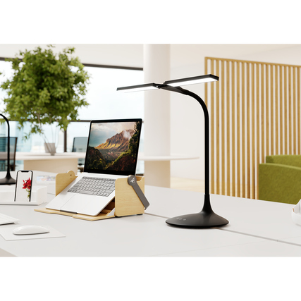 ALBA Tischleuchte LEDTWIN schwarz Produktbild pa_ohnedeko_1 XL