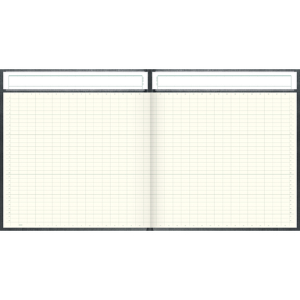 König & Ebhardt Geschäftsbuch mit beweglichen Kopfstreifen zur individuellen Einteilung.