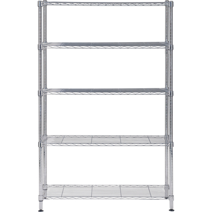 ALBA Regal Mobi5 1.200 x 2.000 x 350 mm (B x H x T) 70kg 5 Fachböden Metall, verchromt chrom
