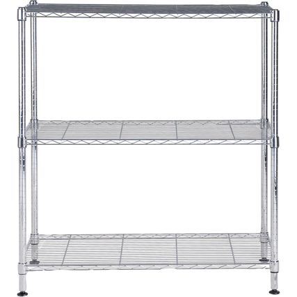 ALBA Regal Mobi3m 900 x 900 x 350 mm (B x H x T) 70kg 3 Fachböden Metall, verchromt chrom